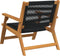 vidaXL - Tuinstoelen - 2 - stuks - Zwart - 67x77x73 - cm - Massief - Acaciahout