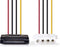 Nedis Interne Voedingskabel - Molex Male - 2x SATA 15-Pins Female - Verguld - 0.15 m - Rond - PVC - Multicolour - Envelop