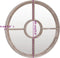 vidaXL - Tuinspiegel - rond - 60x4 - cm - ijzer - zandkleurig