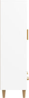 vidaXL - Hoge - kast - 70x31x115 - cm - bewerkt - hout - wit