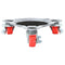 Meubelrollers 4 st met lifter 14,5x13,5x4 cm staal 400 kg