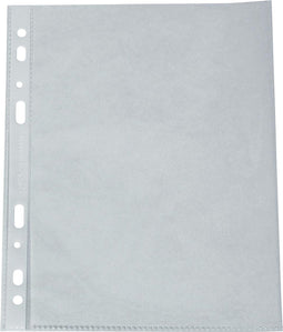 Q-CONNECT geperforeerde showtas 8-gaatsperforatie, glashelder, 75 micron, pak van 100 stuks