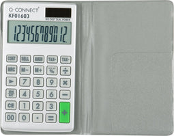 Q-CONNECT KF01603 calculator Pocket Basisrekenmachine Zwart, Grijs, Wit