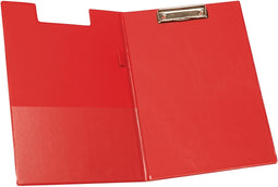 Q-CONNECT klemplaat, PVC, ft A4, dubbel, rood