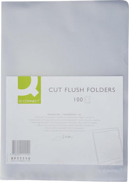 Q-CONNECT L-map, gekorreld, 90 micron, pak van 100 stuks