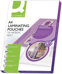 Q-CONNECT lamineeretui A4 2x 125 micron transparant 100 stuks