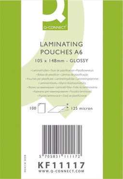 Q-CONNECT lamineeretui, A6, 125 micron, doos van 100 stuks