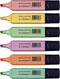Q-CONNECT markeerstift pastel, geassorteerde kleuren, pak van 6 stuks