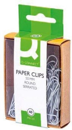 Q-CONNECT papierklemmen, 50 mm, doos van 40 stuks, ophangbaar