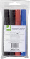Q-CONNECT permanente marker, 2-5 mm, schuine punt, geassorteerde kleuren, etui van 4 stuks