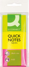 Q-CONNECT - Q-CONNECT Quick Notes, ft 38 x 51 mm, 50 vel, etui van 3 blokken in neonkleuren