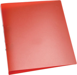 Q-CONNECT ringmap, PP, 2 ringen, 25 mm, transparant rood