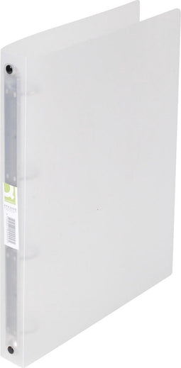 Q-CONNECT ringmap, PP, 4 ringen, 25 mm, transparant