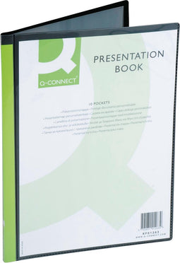 Q-CONNECT showalbum personaliseerbaar A4 10 tassen zwart