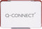 Q-CONNECT stempelkussen, ft 90 x 55 mm, rood