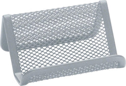 Q-CONNECT visitekaartenhouder 11 x 7,5 x 5 cm metaal zilver