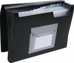 Q-CONNECT voorordner, A4, PP, met 13 vakken, elastieksluiting, zwart