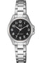Q&Q QA07J205Y - Horloge - Analoog - Dames - Vrouwen - stalen band - Rond - Metaal - Cijfers - Zilverkleurig - Zwart - Crème - 3ATM
