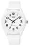 Q&Q V12A-001VY - Horloge - Sport - Analoog - Unisex - Plastic band - Rond - Kunststof - Cijfers - Wit - 10 ATM