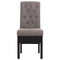vidaXL - Eetkamerstoelen - draaibaar - 2 - st - stof - taupe