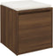 vidaXL - Opbergbox - met - lade - 40,5x40x40 - cm - bewerkt - hout - bruin - eikenkleur