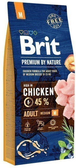 Brit Premium by Nature hondenvoer Adult M 15 kg - Hond