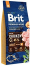Brit Premium by Nature hondenvoer Adult M 15 kg - Hond