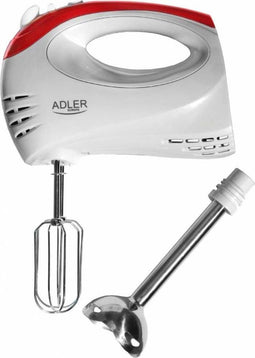 Adler AD 4212 - Handmixer - 200W 5 snelheden Turbo - rood