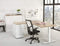 Ergonomisch t-poot wingbureau Design Teez breed 180CM diep 120CM bladkleur Robson Eiken framekleur Wit (RAL9010) wingzijde Rechts