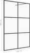 vidaXL - Inloopdouchewand - 140x195 - cm - ESG-glas - transparant - en - zwart