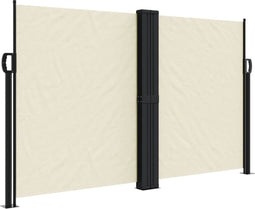 vidaXL - Tuinscherm - uittrekbaar - 140x600 - cm - crème