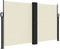 vidaXL - Tuinscherm - uittrekbaar - 140x600 - cm - crème