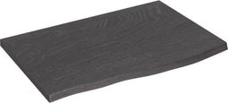 vidaXL - Tafelblad - 60x40x2 - cm - behandeld - massief - eikenhout - donkerbruin