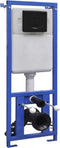 vidaXL - Hangend - toilet - met - verborgen - stortbak - keramiek - zwart