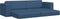vidaXL - Vloersofa - Bed - 2-in-1 - Blauw - 245x150x60,5 - cm - Stof