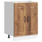 vidaXL - Spoelbakonderkast - Kalmar - 60x46x81,5 - cm - bewerkt - hout - oud - hout