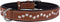 Handgemaakte Studded Hondenriem Leer Bruin/Zwart Small/Medium (Nekomvang 58-66 cm)