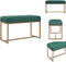 vidaXL - Bankje - Fluweel - 80 cm - Groen