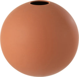 J-Line vaas Bol - keramiek - roest - large - 23.50 cm hoog