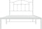 vidaXL - Bedframe - met - hoofdbord - metaal - wit - 100x190 - cm