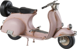 J-Line decoratie Scooter - metaal - roze/zwart