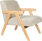 Housecraft Living Panadero Fauteuil met armleuning Hout Naturel/ Beige