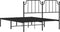 vidaXL - Bedframe - met - hoofdbord - metaal - zwart - 150x200 - cm