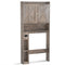 Coast Toiletkast - Badkamerkast boven toilet - Dubbele deuren en toiletpapierhouder - Grijs - 81,5 x 19,5 x 172,5 cm