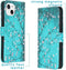 iMoshion Hoesje Geschikt voor iPhone 13 Hoesje Met Pasjeshouder - iMoshion Design Softcase Bookcase - Blauw / Blossom