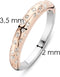 TI SENTO Ring 12107ZR - Zilveren dames ring - Rosé plated met zirkonia - Maat 50