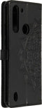 Hoesje Met Pasjeshouder Geschikt voor Motorola Moto G8 Power Lite - Mandala Bookcase - Zwart