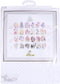 Thea Gouverneur - Borduurpakket met telpatroon - 2025 - Voorgesorteerde DMC Garens - Alfabet Bloemen - Linnen - 60 cm x 57 cm - DIY Kit