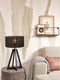 GOOD&MOJO Tafellamp Iguazu - Jute/Bamboe Zwart - Ø30x51cm -