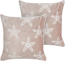 CERAMIUM - Sierkussen set van 2 - Roze - 45 x 45 cm - Fluweel